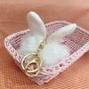 Rabbit Charm Keychains Backpack Decoration Mini Plush Animal Pendant Car Keyring