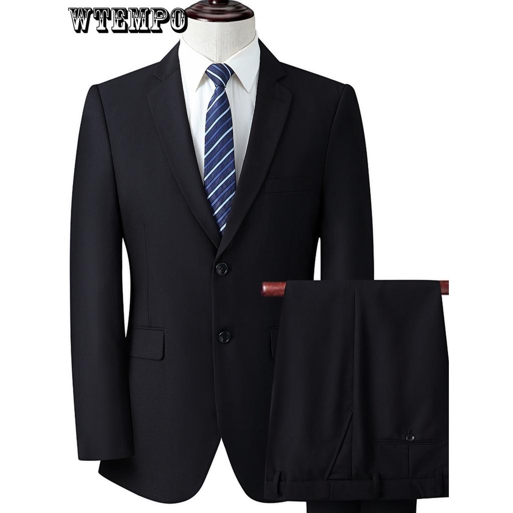 Resmi 2 Parça Set, Erkek İki Düğmeli Takım Ceket ve Pantolon Takım İş Yemeği Düğün Partisi için - Erkekler için - Resmi Durumlar için Uygun