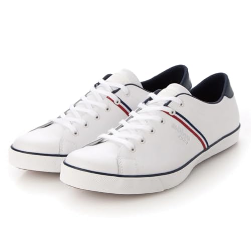 Maubus Men's Genuine Leather Casual Walking Shoes, Current Model MELNIK (White/France, 25-Point Measurement, 0-Centimeter)