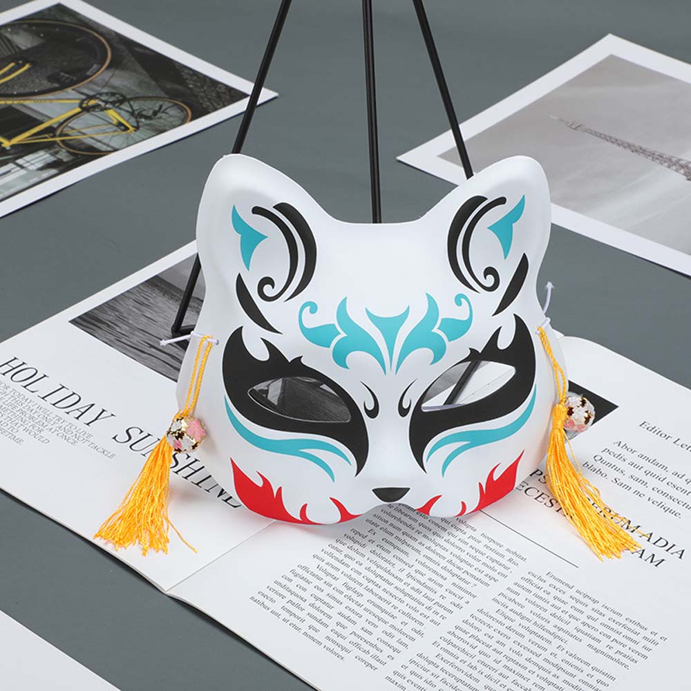 Plastic Japanese Anime Headwear Cat Mask Cosplay Mask Party Props Demon Slayer Party Mask Props