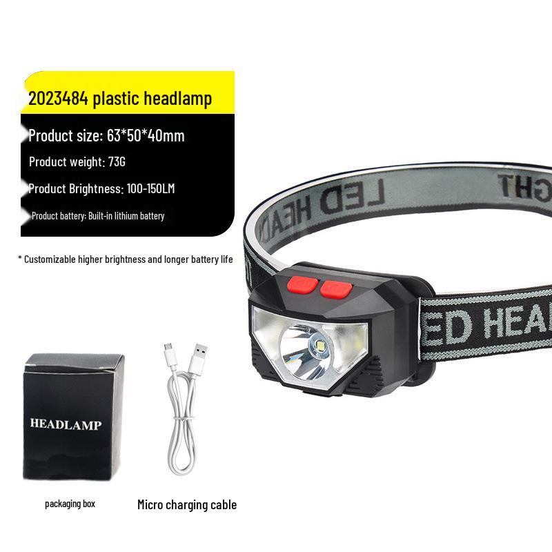 Dual-Light LED Laser Cannon Rechargeable Headlamp - Super Bright, Long Battery Life, Ideal for Night Fishing