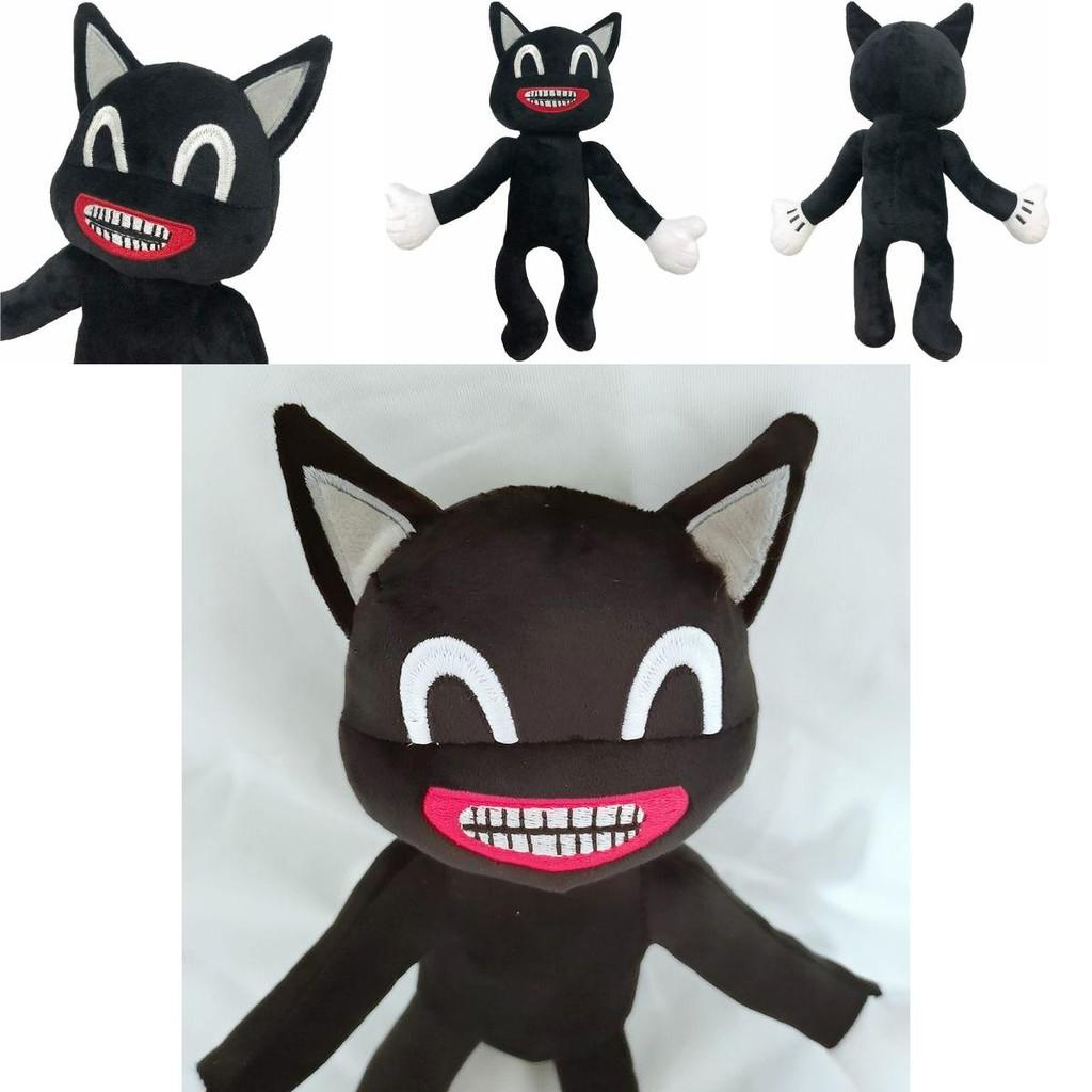 Adorable Black Cartoon Cat Plush Toy Stuffed Doll Perfect For Halloween Decorations