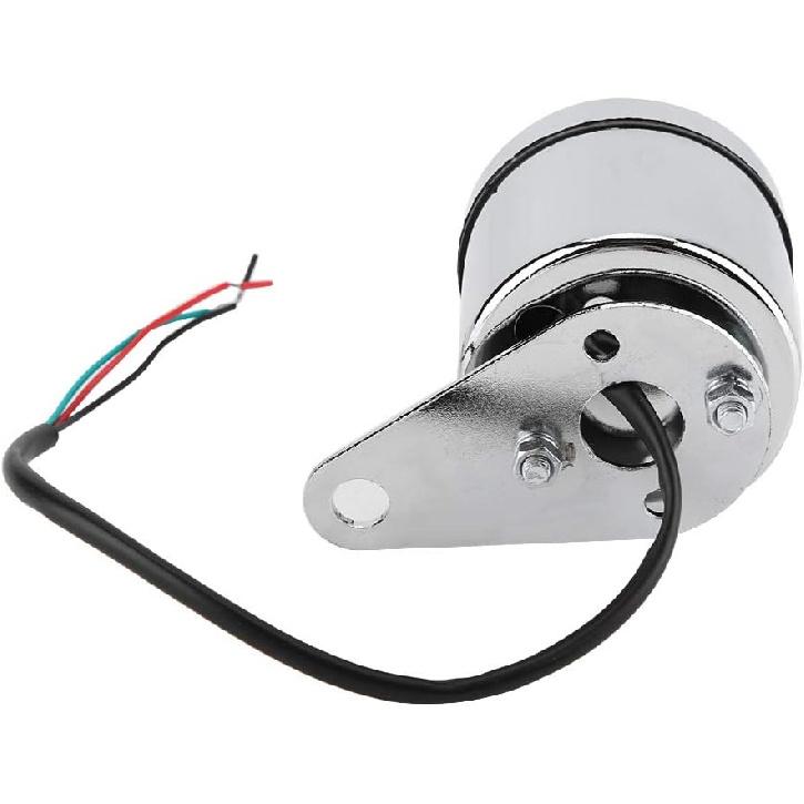 Universal Electronic Tachometer 2 in 1 Motorcycle LED Digital Voltmeter Tachometer Gauge Metal Odometer Speedometer Silver for Meauring Voltage of