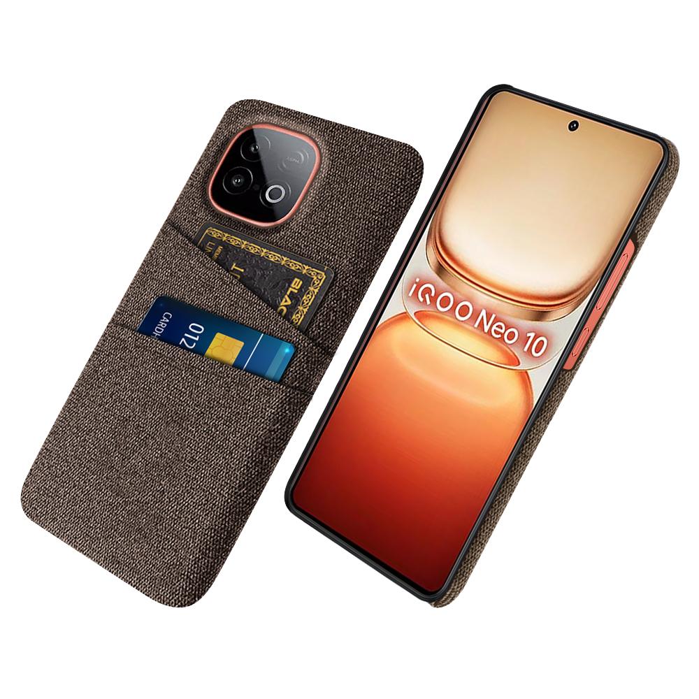 For Vivo iQOO Neo10 5G Case Cloth+Hard PC Phone Cover with Dual Card Slots