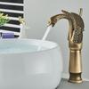 Golden Basin Faucet Deck Mount Sink Short Faucets Swan Shape Single Handle Sink Hot Cold Water Mixer Tap