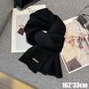 Autumn And Winter New Solid Color Knitted Scarf For Women High-End Thick Warm Versatile Simple Scarf