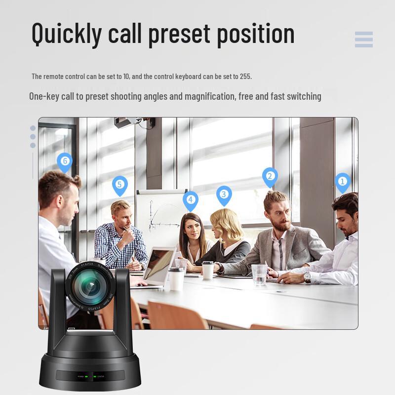 Huachang Vision 4K AI Tracking PTZ Video Conference Camera (CN version)