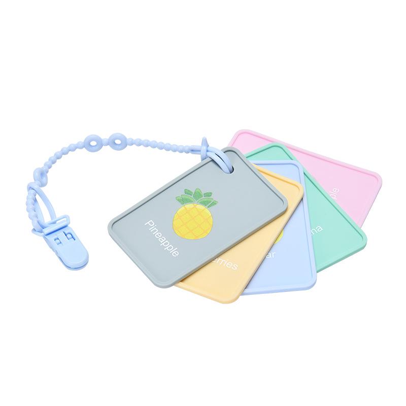Cross-border Infant & Toddler Cognitive Cards: Educational & Parent-Child Learning Chart with Silicone Teether