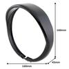 Kijima Headlight Bezel Visor Style 5-3/4 Inch for Harley Steel Black HD-01557
