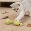 Interactive Cats Mouse Toy With Ball Tail, Colorful Woven Teaser Toy With Crinkle Sound, Automatic Cats Self-Play Entertainment Toy, Pet Chew And