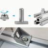 40Pcs Stainless Steel T-Bolts, Square Head Screws for Slots, Square Head Screws, M8 Hex Head Fastening Screws with Flange, Suitable for Greenhouses,