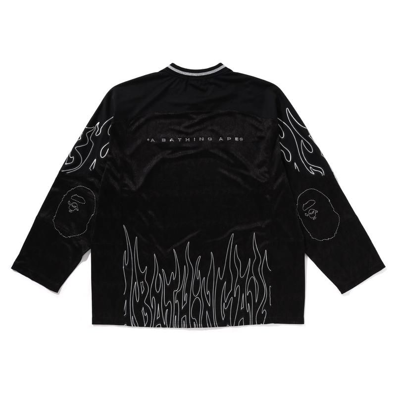 Bape Flame Football Jersey 0ZXLTM111302M
