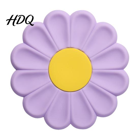 Spill Resistant Placemat Flower Shape Placemat Non-Slip Heat Table Mat Anti-Scald Hot Burr-free Pot Holder for Bowls Cups Pots Dining Mat
