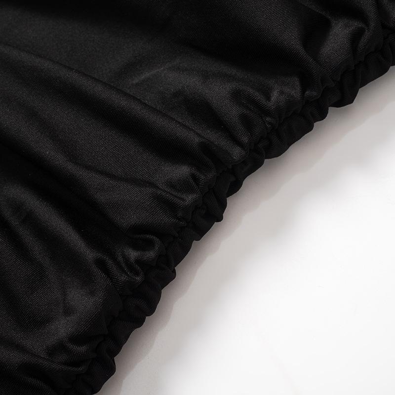 GMXIA Women's Summer Solid Color Wide Halter Square Neck Hollowed-out Backpack Hip Slim-fit Dress