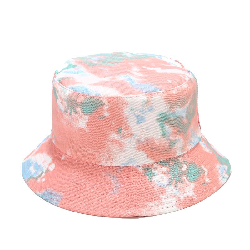 New Tie-dye Bucket Hat, Double-sided Wear Sun Hat for Men Women Outdoor Casual 56-58cm