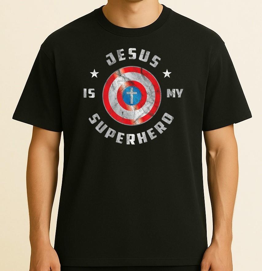 Jesus is My Superhero Fun Christian Religious  S-4XL Unisex T-Shirt XL