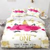 Capa de edredom infantil arco-íris cavalo desenho animado unicórnio conjunto de cama para crianças berço bebê capa de edredom conjunto fronha linda roupa de cama