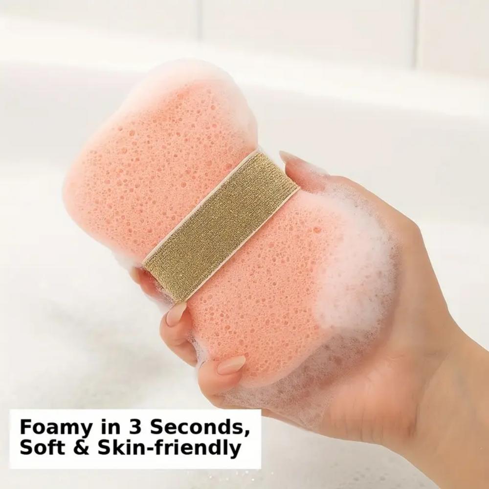 Bath soap sponge, deep cleansing bath tool exfoliating body bath sponge, with soap bag and wristband, unisex bath products