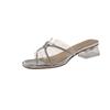 High-Heeled Hausschuhe neue Sommer High-End Meeresufer Schöne Kristall Französisch Cool Hausschuhe