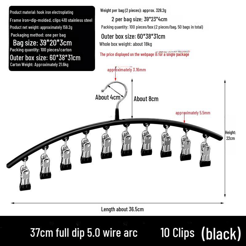 Socks Drying Rack with Multi-Clip Hook for Home and Balcony Storage