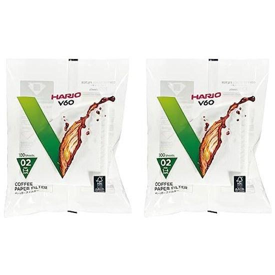 HARIO V60 Paper Filter 02 W White 1-4 Cups Made Japan VCF-02-100W 200 Sheets