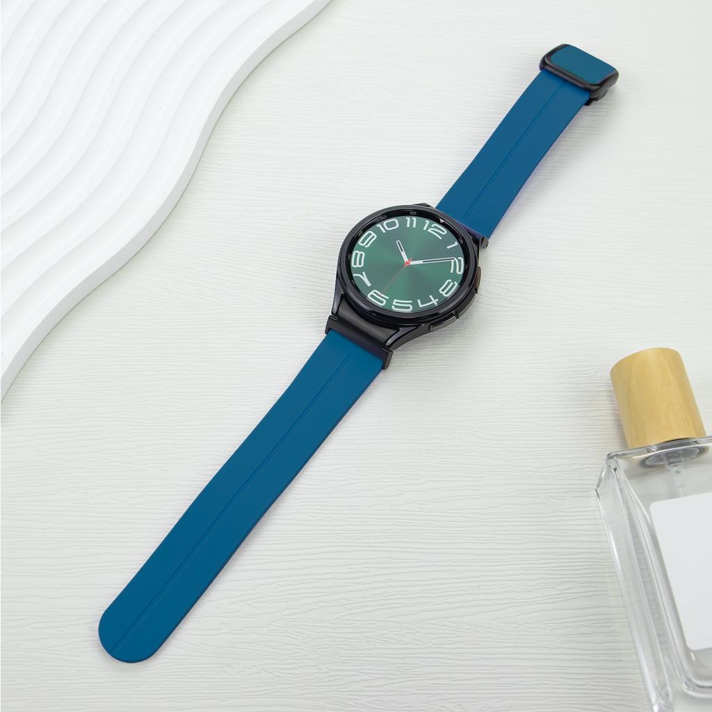 Quick Fit Magnetic Silicone Strap For Samsung Galaxy Watch 6 Classic 47mm 43mm 6/5/4 40mm 44mm 5 Pro 45mm 4 Classic 46mm 42mm