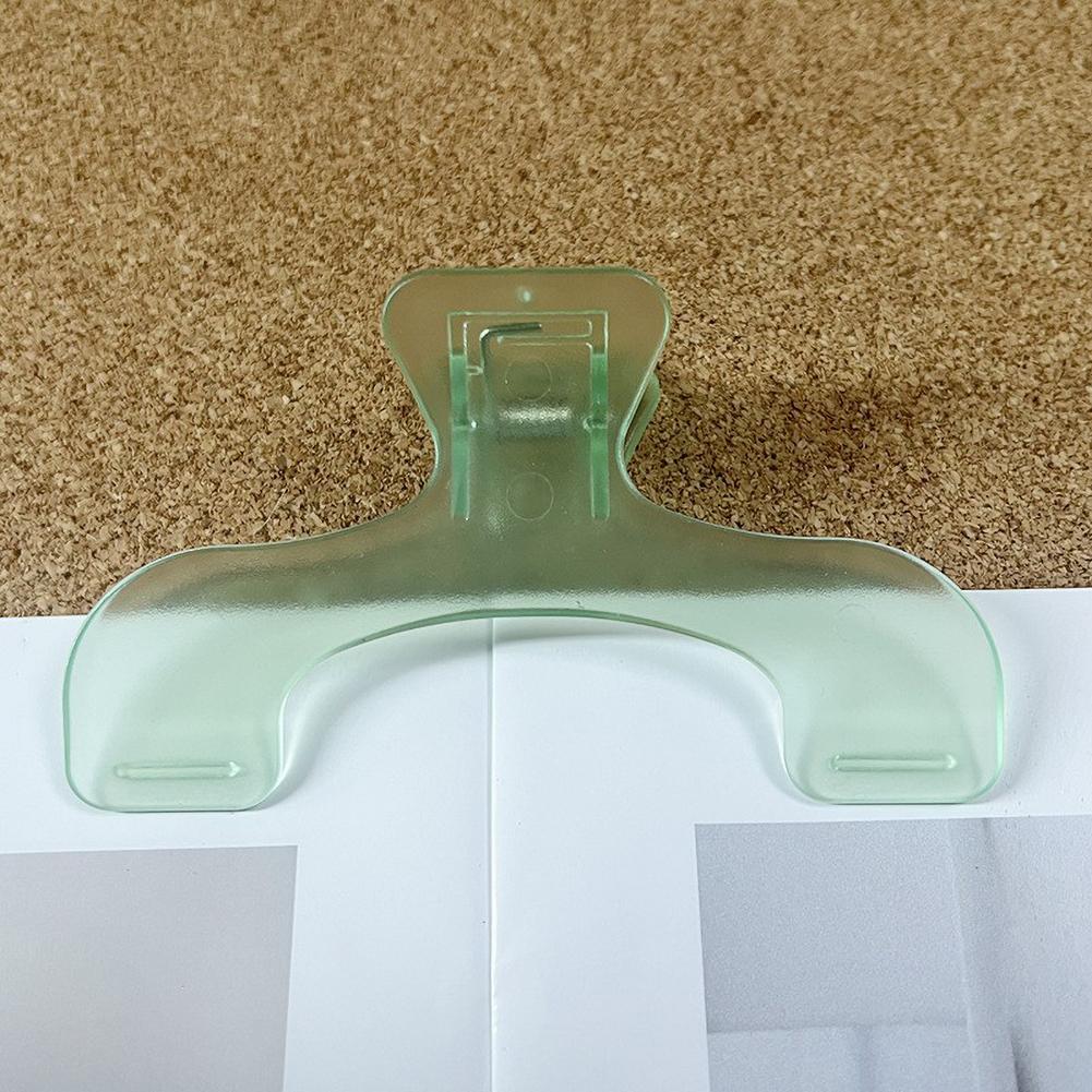 1PC Simple Frosted Transparent Book Clip Page Holder for Reading Practical Memo Note Clip Kawaii Desk Accessories