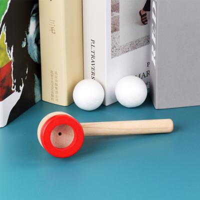Jeu de soufflerie à boule suspendue en bois pour enfants Souffler de la musique Jeu d'entraînement de la capacité pulmonaire Poupée jouet intellectuel