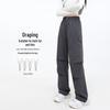 Handu Yishe Women's Convertible High-Waist Loose Cargo Wide-Leg Pants