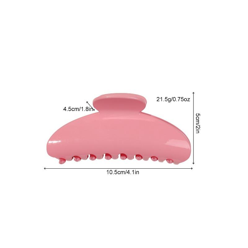 Super Fairy-like Girl Semi-round Shark Clip Pink Back of The Head Hair Clip and Hair Accessory