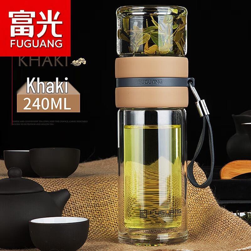 Fuguang Double-Layer Tea Infuser Glass Bottle