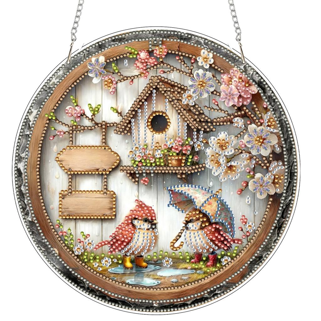 Landscape 2D Flat DIY Crystal Painting Crafts Kit Acrylic Diamond Painting Charms Kits for Living Room Home Office Decoration