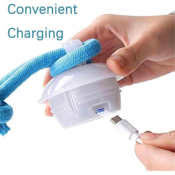 Yobensun Rolling Dog Toy, Automatic Dog Walker Interactive Indestructible Waggle Ball Toy, Interactive Ball with Motion Activation & Chirping Sounds