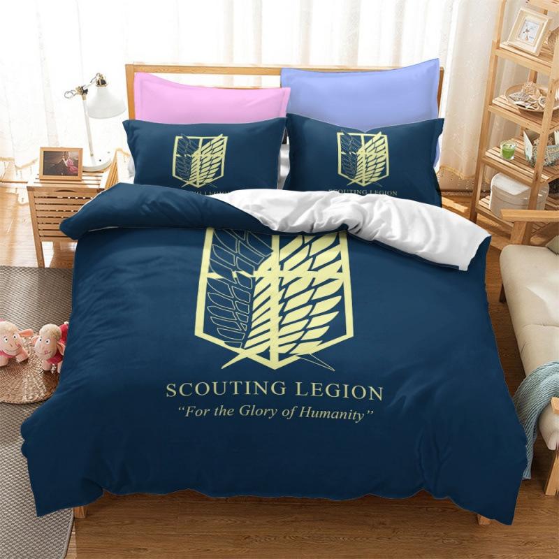 Bedding Kit, Attack Giant Series Size Three-Piece Quilt Cover