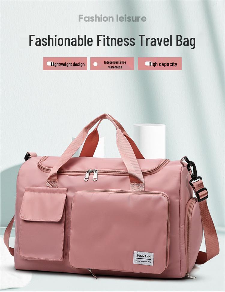 Women's Waterproof Yoga Fitness and Travel Bag - Versatile, Large Capacity, Handheld or Over-the-Shoulder, Fits On Luggage Trolley