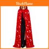Fantasy Witch Costume Cloak With Polyester Fabric For Halloween Cosplay And Theater Performances