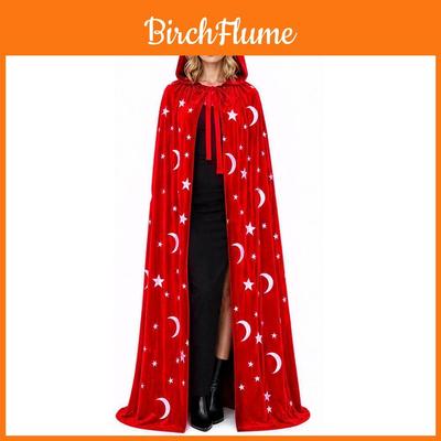 Fantasy Witch Costume Cloak With Polyester Fabric For Halloween Cosplay And Theater Performances