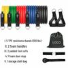 11-Piece Adjustable Resistance Band Set for Strength Training and Chest Expansion