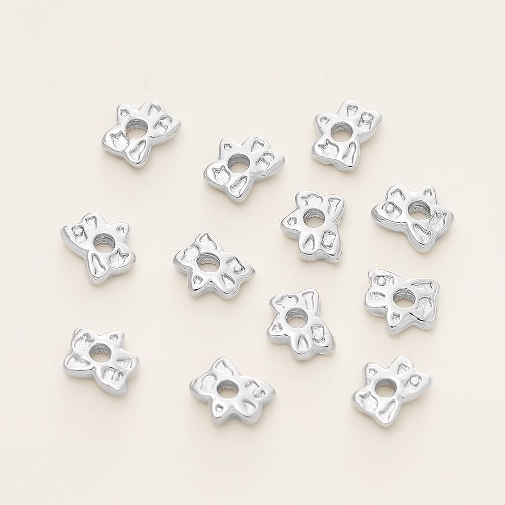 2/20Pcs/Pack 14/18K Gold Color Plated Metal Copper 4 Styles Spacer Beads For DIY Handmade Bracelet Jewelry Making Accessories