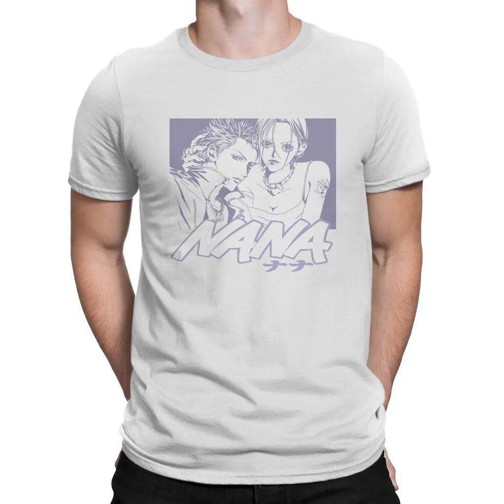 T-shirts Pierres Noires pour NANA Osaki Manga Hipster 100% Coton T-shirts Col Rond Manches Courtes T-shirt Cadeau Vêtements Unisexe