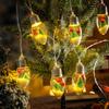 3M 20LED Globe Bulbs String Light with Snow & Cute Ornaments Perfect For Home Patio Fireplace Christmas Xmas Tree Decoration