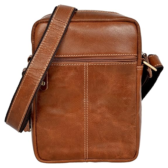 Leather Messenger Crossbody Sling Bag Shoulder Bag Travel Office Laptop Satchel Vintage Casual Business Work Outdoor Side Bag Gift for Men