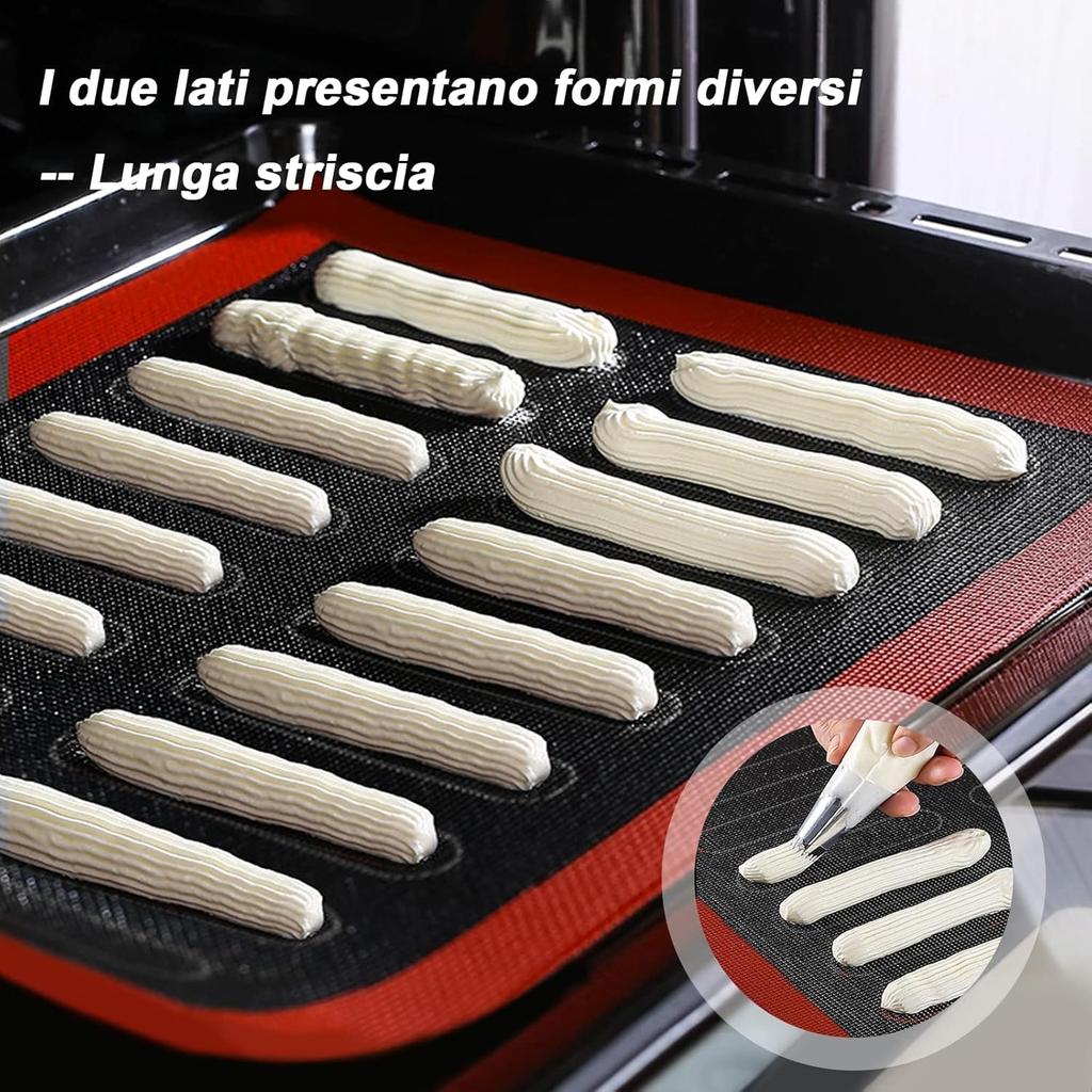 Microperforated Oven Mat, 2 PCS Silicone Baking Mat, Double-Sided Non-Stick Heat Resistant and Reusable Oven Mat (2-Set)