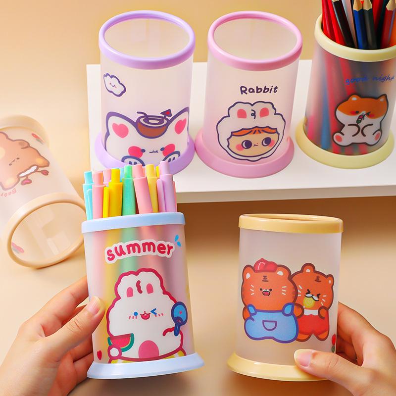 Creative Cartoon Folding Pen Holder & Desk Organizer - Back-to-School Stationery Prize