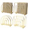 Golden napkin holder, iron tissue holder, three-dimensional hollow tissue box, restaurant square tissue paper storage rack