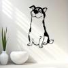 Metal Dog Wall Art Sculpture Powder Coated Home Office Decor Gift