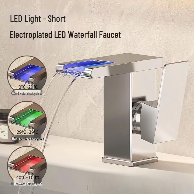 

TLXT LED Waterfall Bathroom Faucet