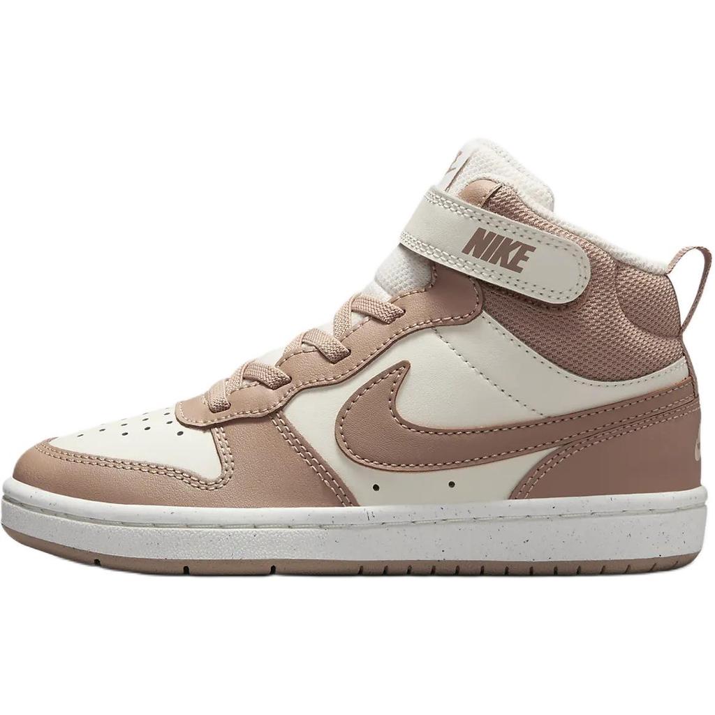 Nike Court Borough Mid 2 PSV Pale Ivory Kids Sneakers Brown Sail Hemp CD7783-125