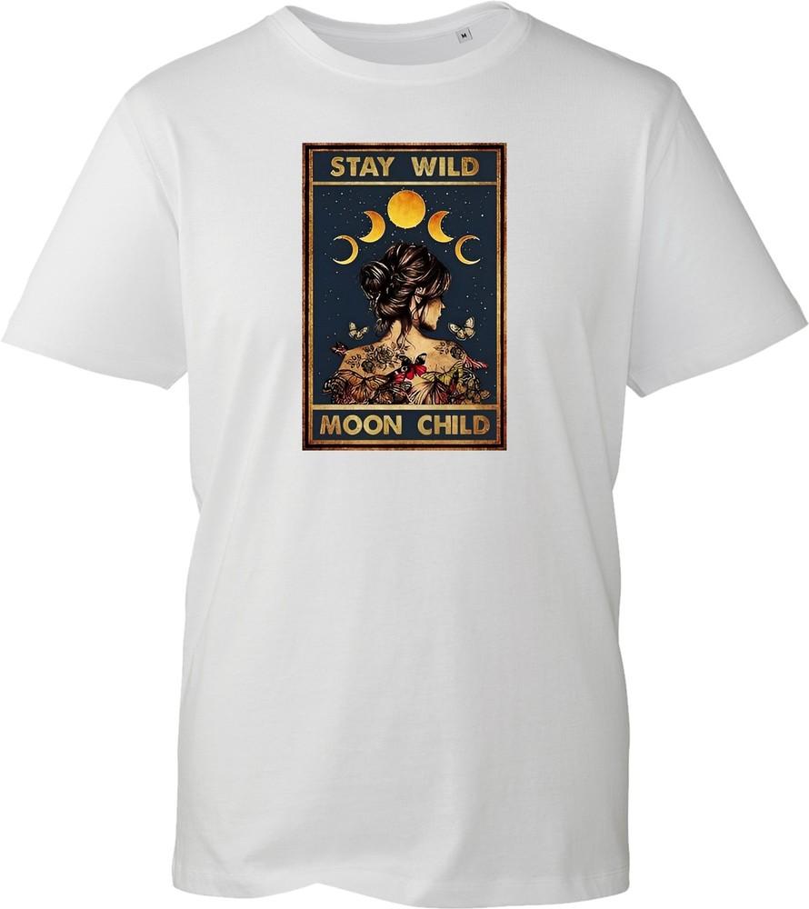 Stay Wild Moon Child Unisex Tshirt Boho Celestial Graphic Tee Mystical Gift S