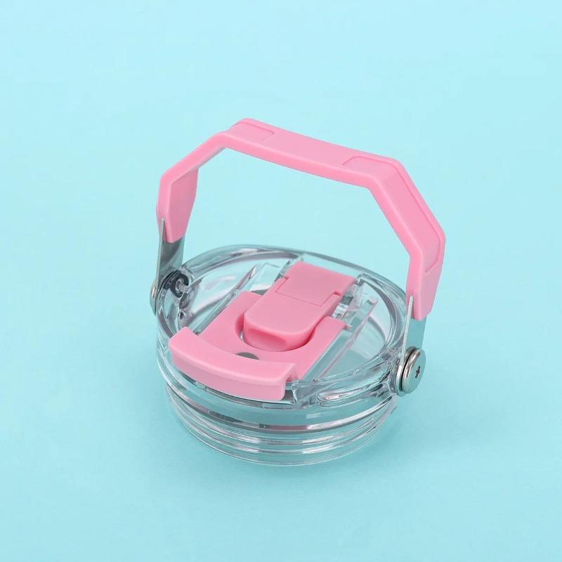 30-Ounce Car Cup with Double Drinking Cap Portable Leak-proof Insulated Handle Cover Transparent Handheld Leak-proof Sealed